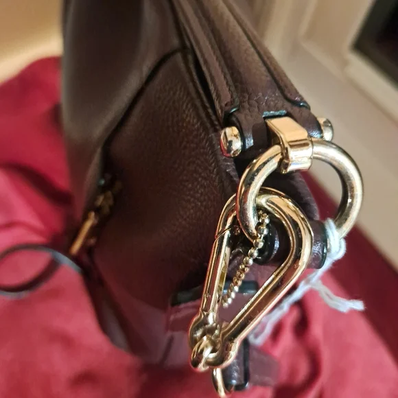 🎁 NEW COACH Scout Hobo Burgundy Oxblood Satchel/Shoulder/Crossbody Bag - Picture 7 of 16